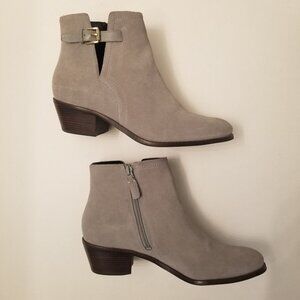Cole Haan Light  Gray Suede Ankle Boots  size 8